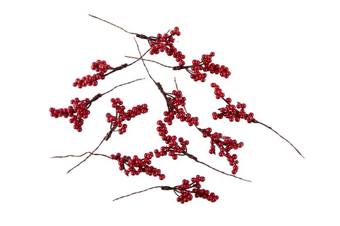 Hovedbilde Bærgren/Stick 13 cm 80 stk. Rød