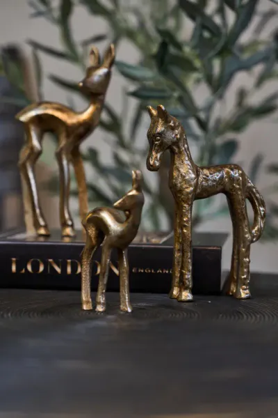 Rensdyr u/gevir 6x2x12 - aluminium - Gull