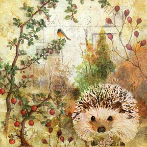 Hovedbilde Napkin Lunsj Autumn Hedgehog