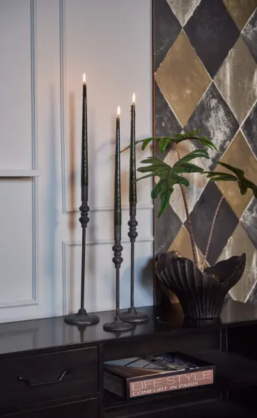 Lysestage D12x45cm metal